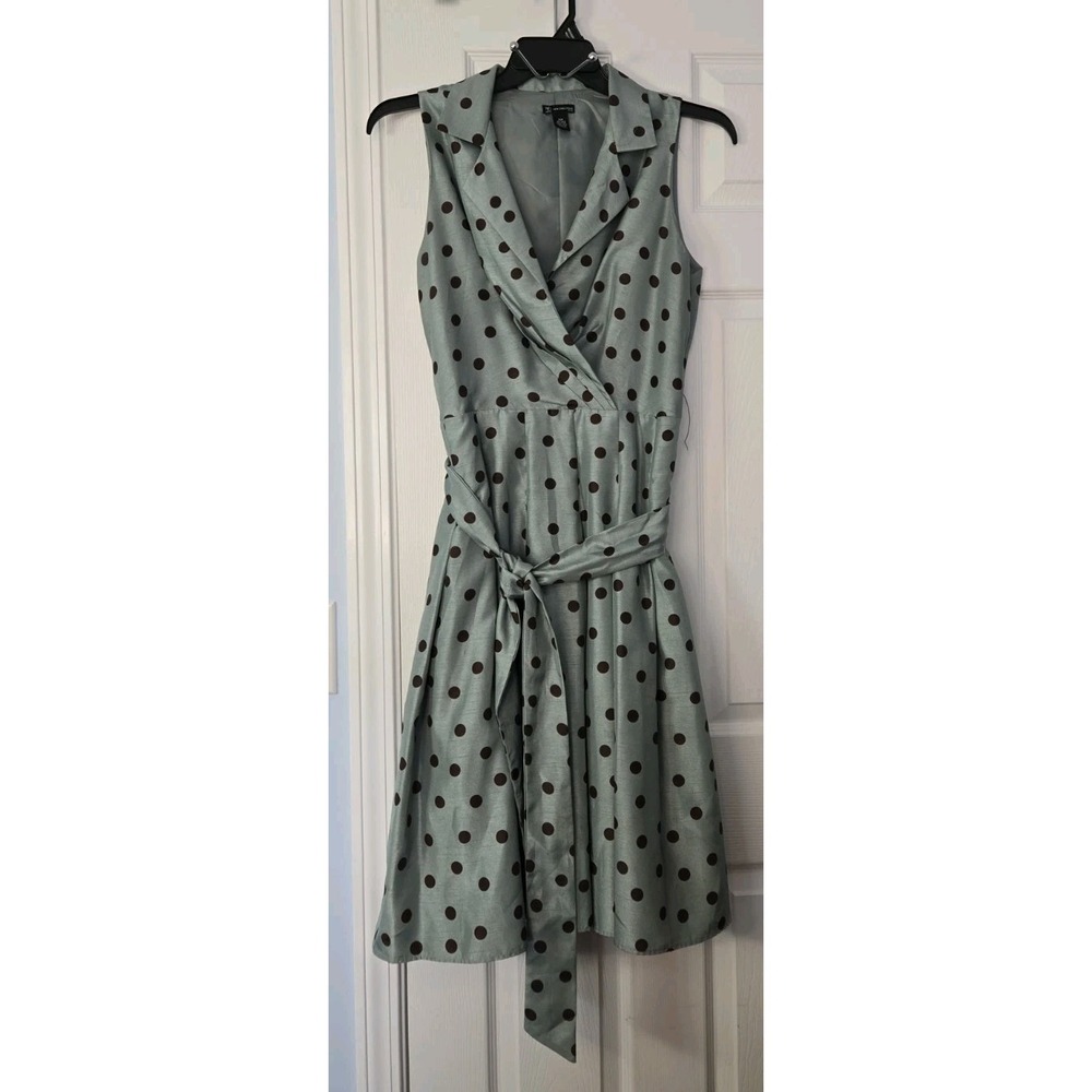 New Directions Womans Midi Sleeveless Dress Size 14P Blue/Green/‎ Black...